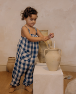 ONESIE ORGANIC ZOO POTTERY BLUE