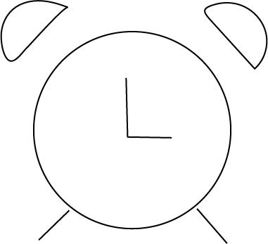 Image of an alarm-clock in black